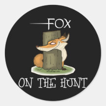 Imagem do Fox Adesivo Em Formato Redondo
