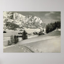 Imagem do vintage, France, Haute Sabóia, montanhas Posters