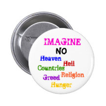 IMAGINE, NÃO, céu, inferno, países, religião,… Botons