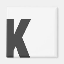 Íman letra “k " ima de geladeira