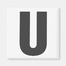 Íman letra “u " imã