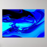 Impressão abstrato azul do poster da pintura de Di