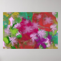 Impressão abstrato das canvas de arte da flor