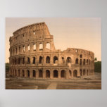 Impressão arquivístico de Colosseum exterior, Roma