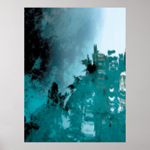 Impressão azul abstrato