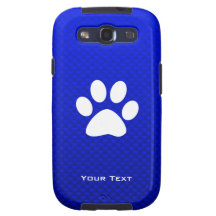 Impressão azul da pata capas para galaxy s3