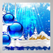 Impressão azul do inverno