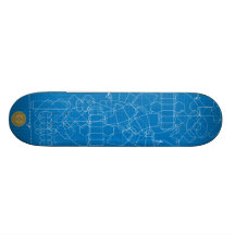 impressão azul do totgami skates