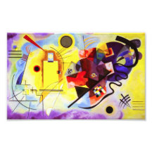 Impressão azul vermelho amarelo de Kandinsky Impressão Fotográfica