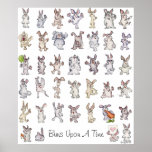Impressão bonito do poster do berçário da decoraçã