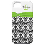 Impressão branca do iPhone 5 do damasco do preto d iPhone 5 Capas