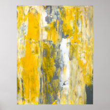 Impressão cinzento e amarelo do poster da arte abs
