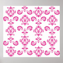 Impressão cor-de-rosa barroco