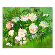 Impressão cor-de-rosa dos rosas de Van Gogh Impressão De Foto