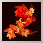 Impressão da arte abstracta de Firebirds da dança