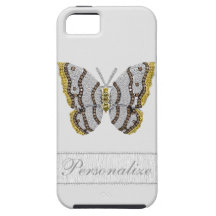 Impressão da borboleta do diamante personalizado capa de iPhone 5 Case-Mate