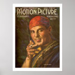 Impressão da capa de revista do filme silencioso d