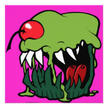 impressão da foto do cupcake do zombi