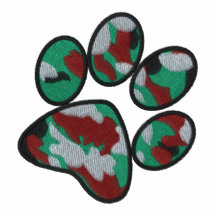 Impressão da pata da camuflagem