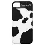 Impressão da vaca do divertimento personalizado iPhone 5 capas