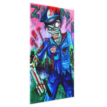 Impressão das canvas da bobina do zombi impressão de canvas envolvida