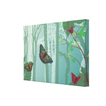 Impressão das canvas da fantasia das borboletas impressão de canvas esticada