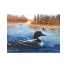 Impressão das canvas do lago loon impressão de canvas esticada
