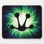 Impressão de incandescência do pé do sapo mouse pad