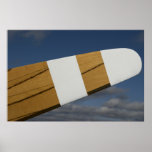 Impressão de madeira do poster da hélice de avião