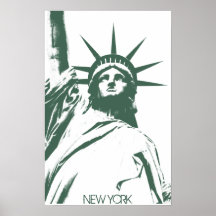 Impressão de New York da estátua da liberdade do p
