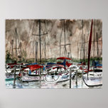impressão de pintura de veleiros do marinheiro da 