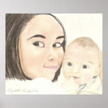Impressão do cartaz da mãe e do filho