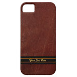 Impressão do couro de Brown - personalize Capa iPhone 5 Case-Mate