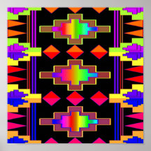 Impressão do design do Navajo em canvas