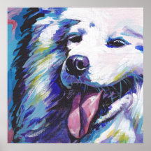 Impressão do pop art do Samoyed