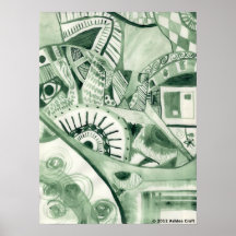 Impressão do poster da arte dos "trevos"