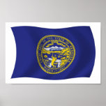 Impressão do poster da bandeira de Nebraska