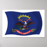 Impressão do poster da bandeira de North Dakota