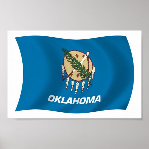 Impressão do poster da bandeira de Oklahoma