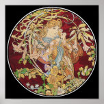 Impressão do poster de Nouveau da arte de Mucha: M