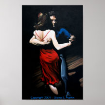 Impressão do poster do amor do tango
