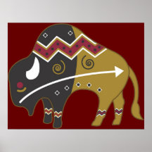 Impressão do poster do búfalo do sudoeste de Tirba
