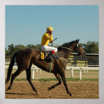 Impressão do poster do cavalo de raça do puro-sang