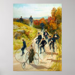 Impressão do poster do ciclismo do vintage