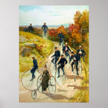 Impressão do poster do ciclismo do vintage