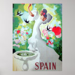 Impressão do poster vintage da espanha