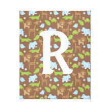 Impressão doce das canvas do berçário dos animais  impressão de canvas esticadas