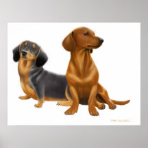 Impressão dos cães do Wiener do Dachshund