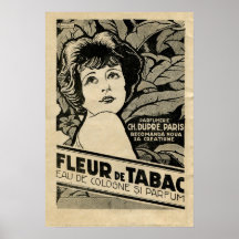 impressão FLEUR de TABAC do anúncio do vintage