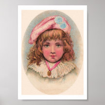 Impressão francês da arte do retrato da criança do